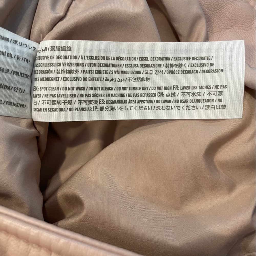 Abercrombie and Fitch vegan leather Moto jacket in soft rose women’s size XS. - Picture 3 of 5